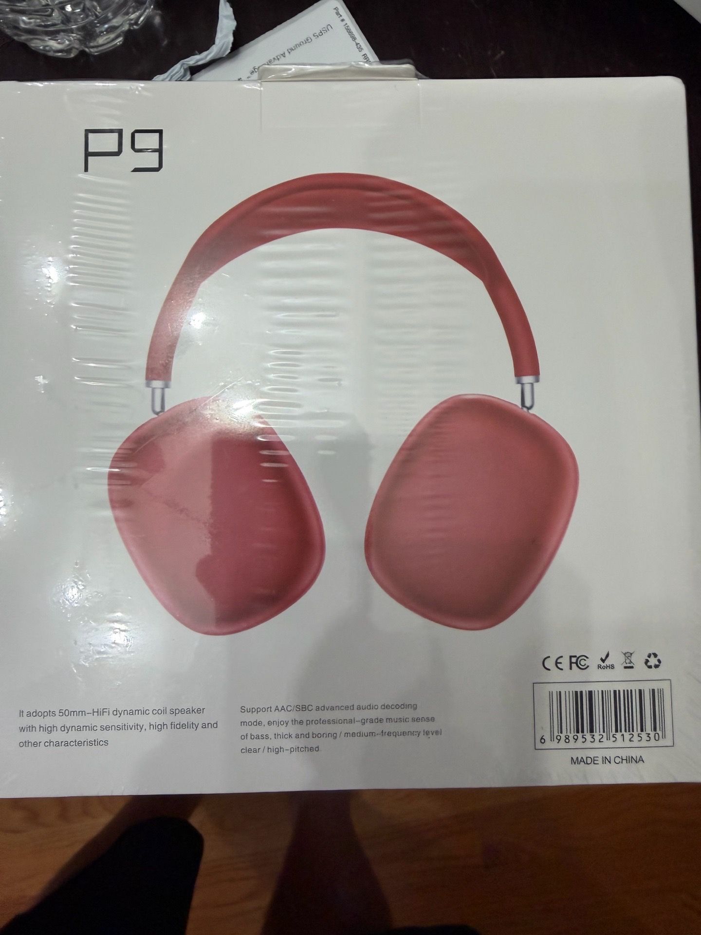 P9 Plus Max Wireless Bluetooth Headphones pink Noise Reduction - photo 2