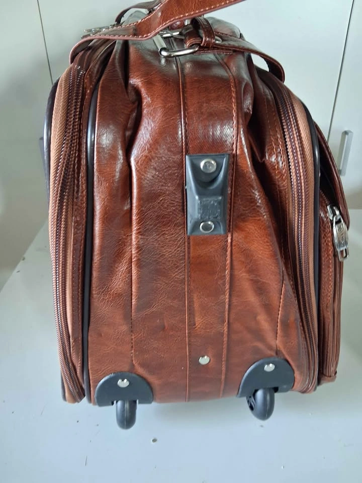KAMINU Brown Rolling Briefcase Luggage 223# - photo 3