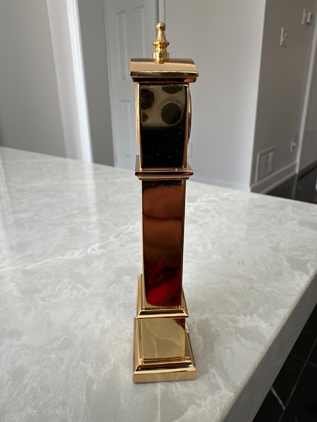 Bulova vintage Miniature Brass Grandfather Clock - photo 3