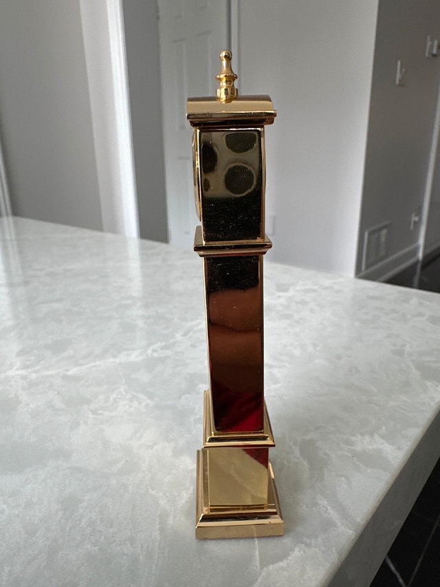 Bulova vintage Miniature Brass Grandfather Clock - photo 5