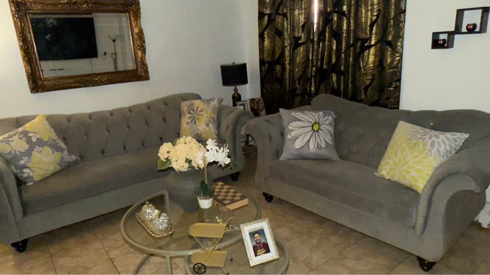 Antoinette Gray Sofa and Loveseat Set - photo 3