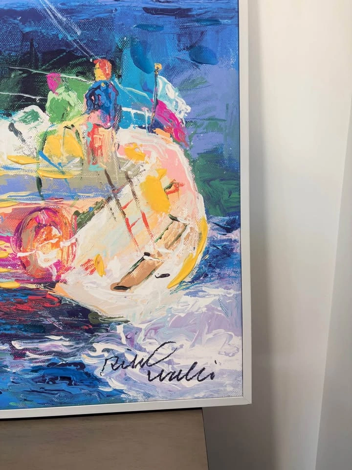 Beautiful Oil on Canvas Picture - Boat on Water - photo 2
