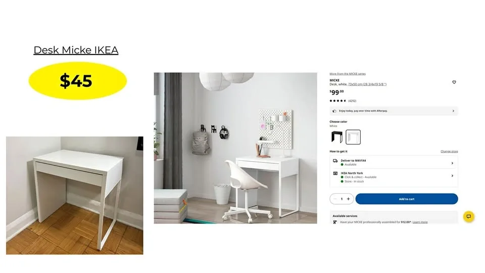 Desk Micke IKEA