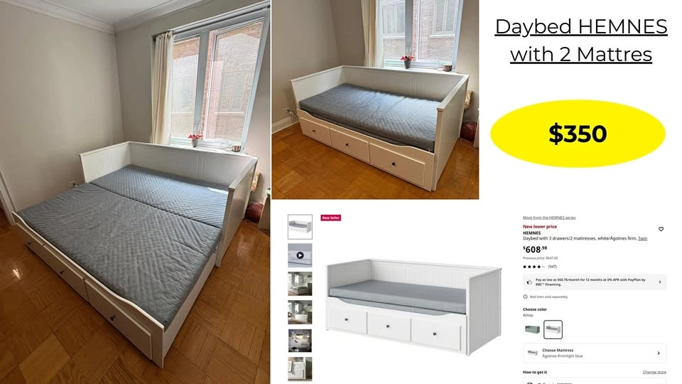 Daybed HEMNES with 2 Mattresses