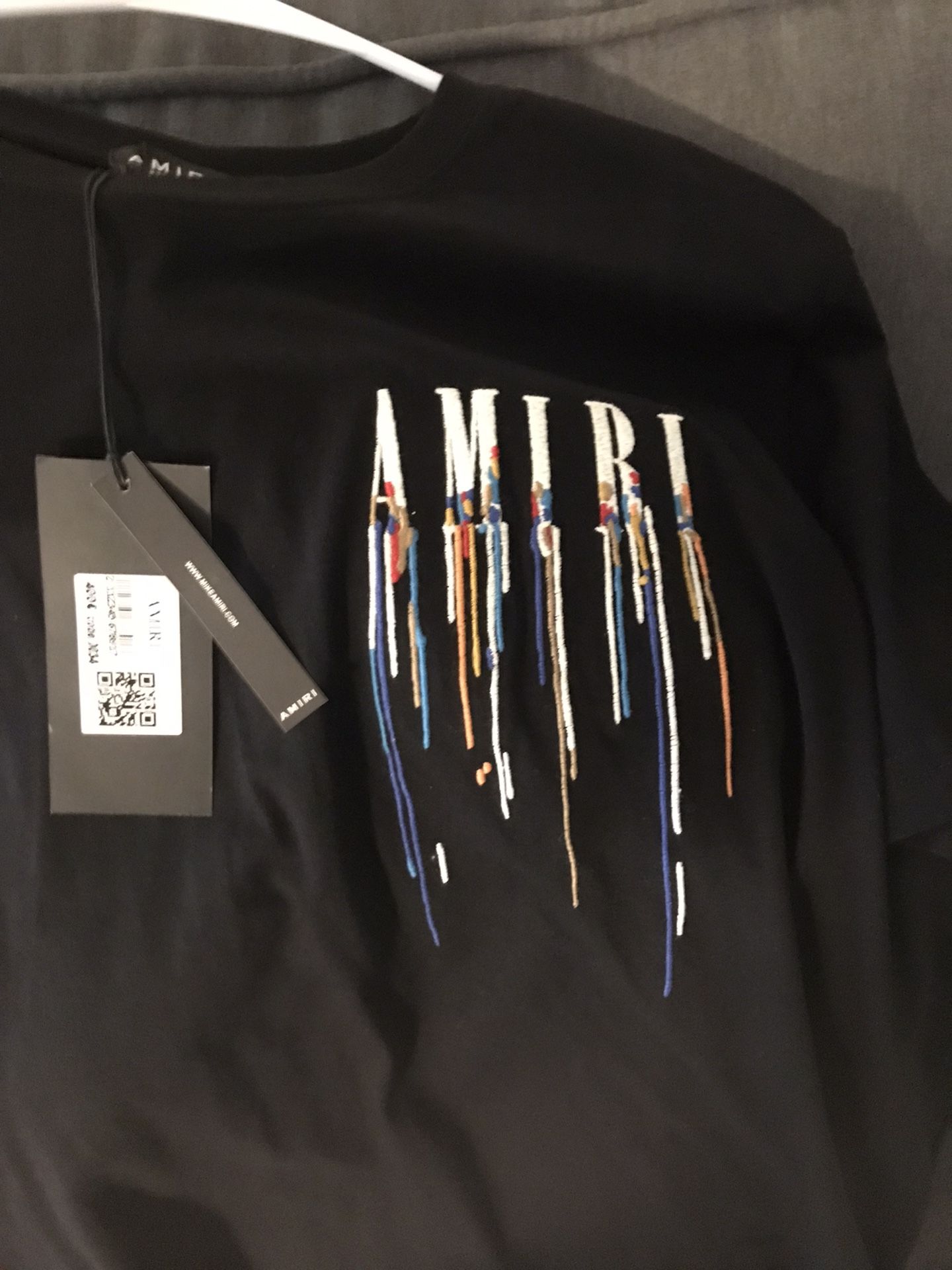 Amiri Drip Paint Logo Shirt - photo 2