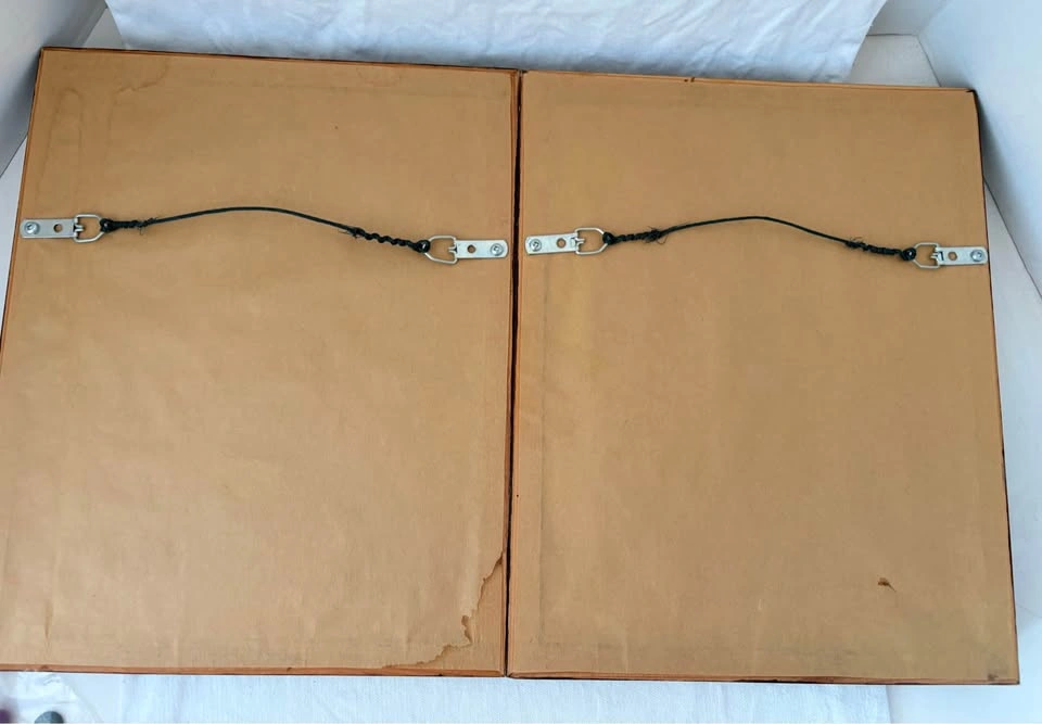 70’s Farmhouse Embroidered Orange Stitching Wall Art Set - photo 4