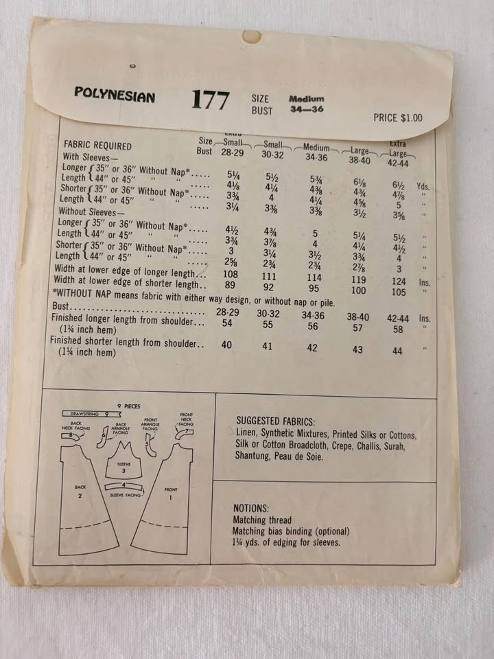 Polynesian Keiki Vintage Sewing Pattern 177 Medium Bust 34-36 - photo 2