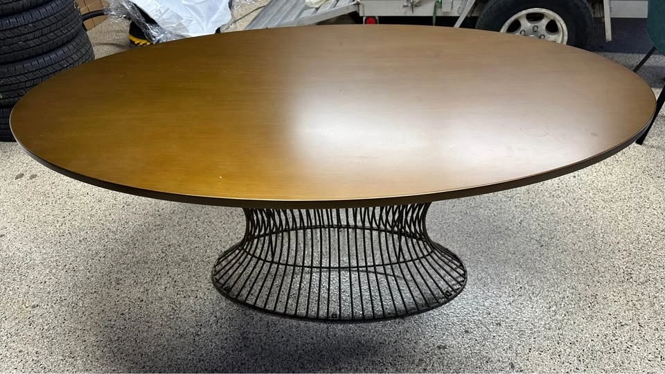 Mid Century Modern Oval Dining Table 68” - photo 2