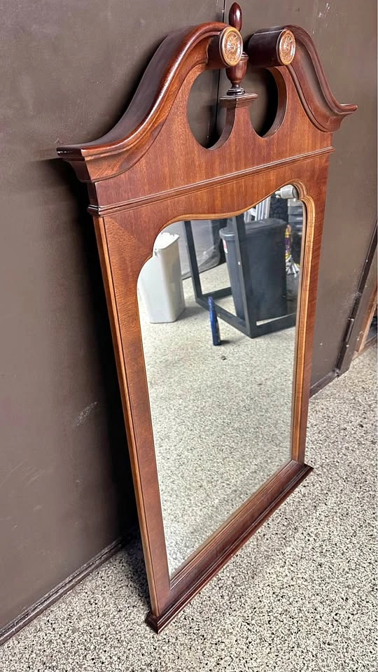 Large Solid Wood Entryway Mirror – Vintage Traditional Wall Mirr