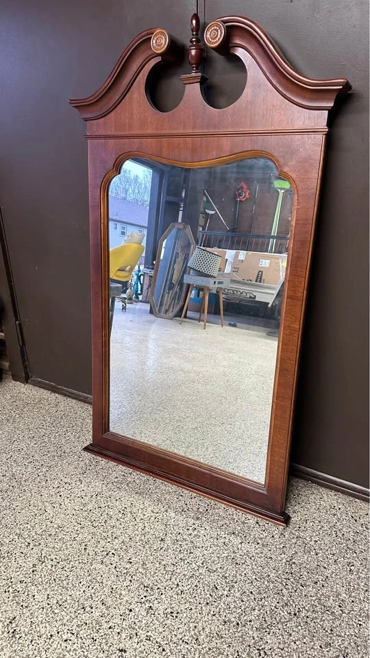 Large Solid Wood Entryway Mirror – Vintage Traditional Wall Mirr - photo 2
