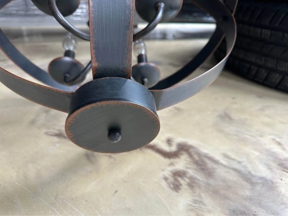 Rustic Orb Chandelier – 4 Light Oil Rubbed Bronze - photo 3