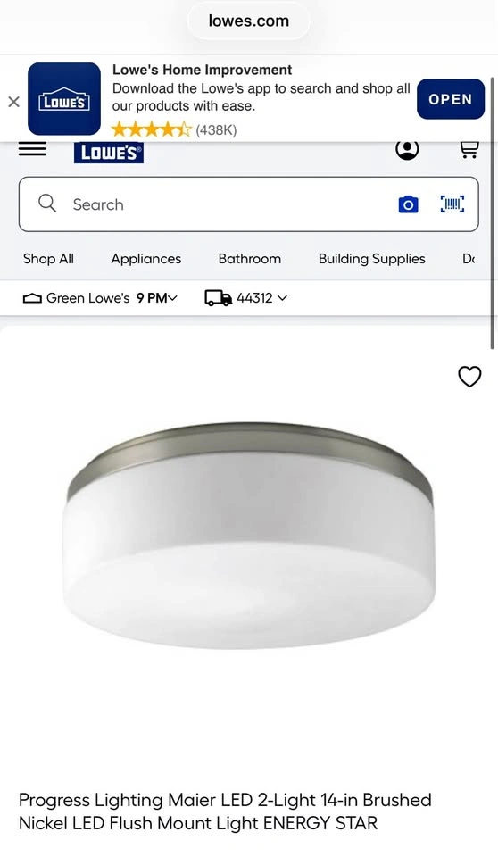 NEW Progress Lighting Maier 14” LED Flush Mount – Brushed Nickel