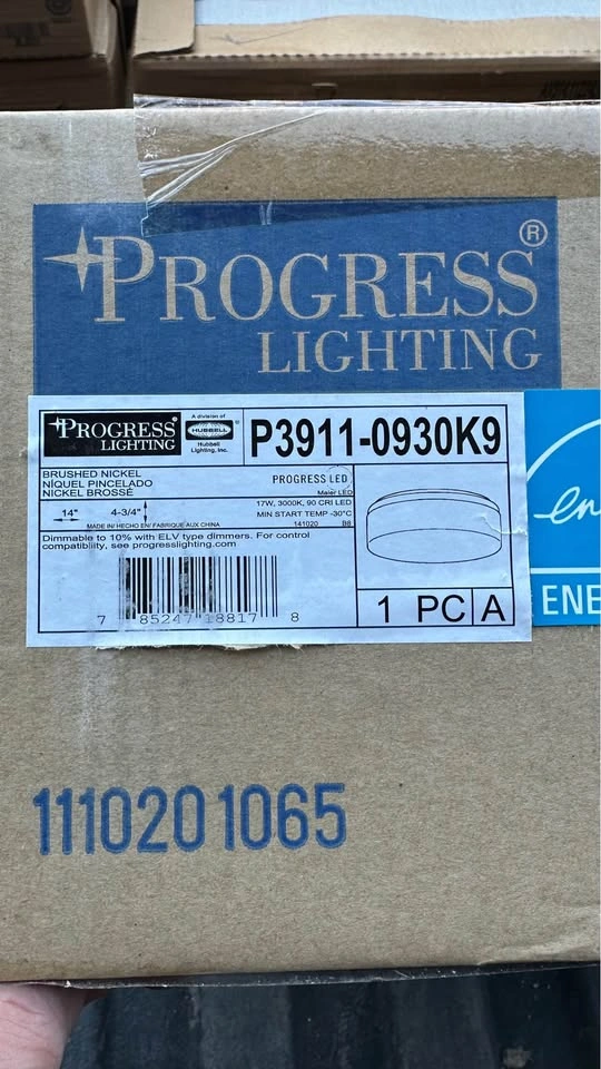 NEW Progress Lighting Maier 14” LED Flush Mount – Brushed Nickel - photo 2