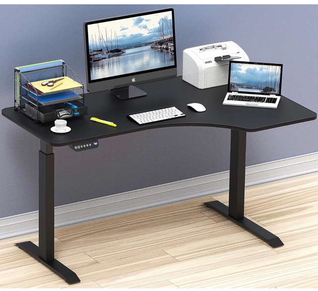 Negotiable- Modern L-Shaped Standing Desk + Chair