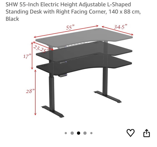Negotiable- Modern L-Shaped Standing Desk + Chair - photo 3