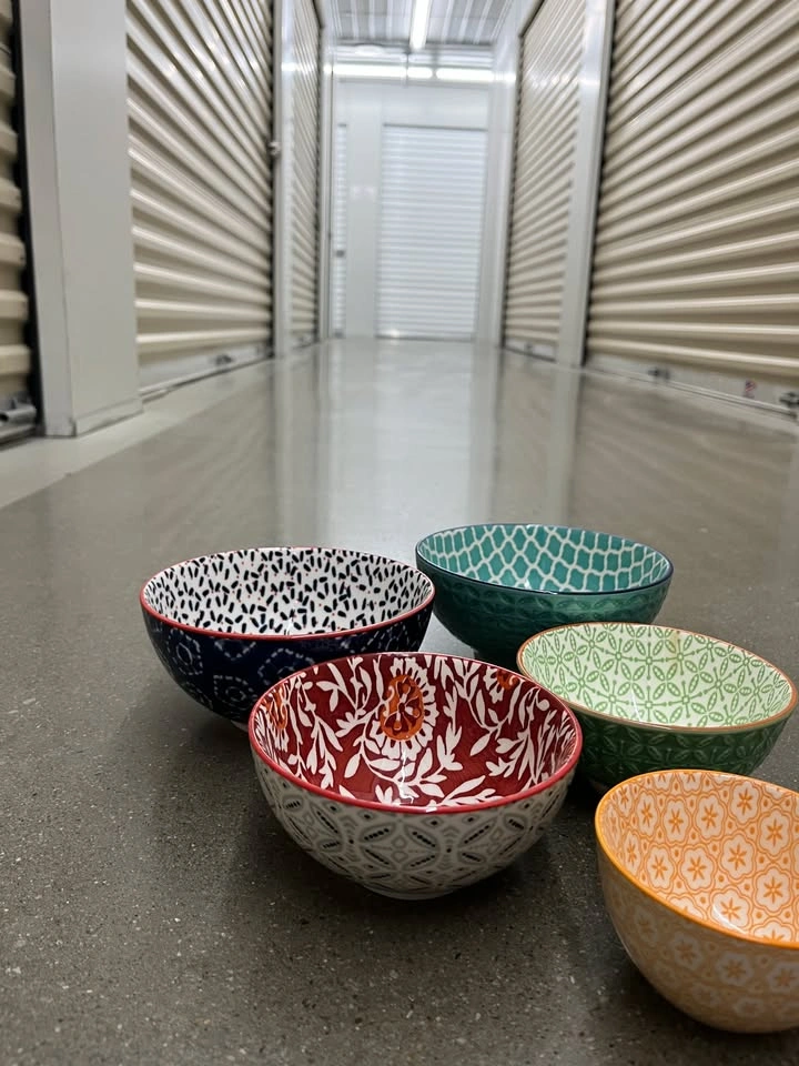 Set of 5 Patterned Ceramic Bowls – Vibrant Kitchenware - photo 3