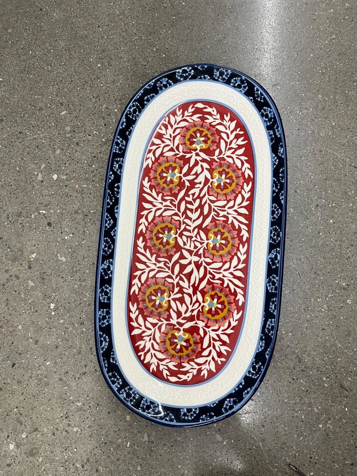 Patterned Decorative Serving Platter – Stylish Accent Piece - photo 2