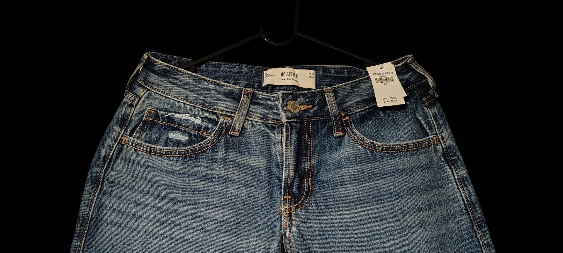 HOLLISTER Low-Rise Baggy Jeans Size W 26 Short