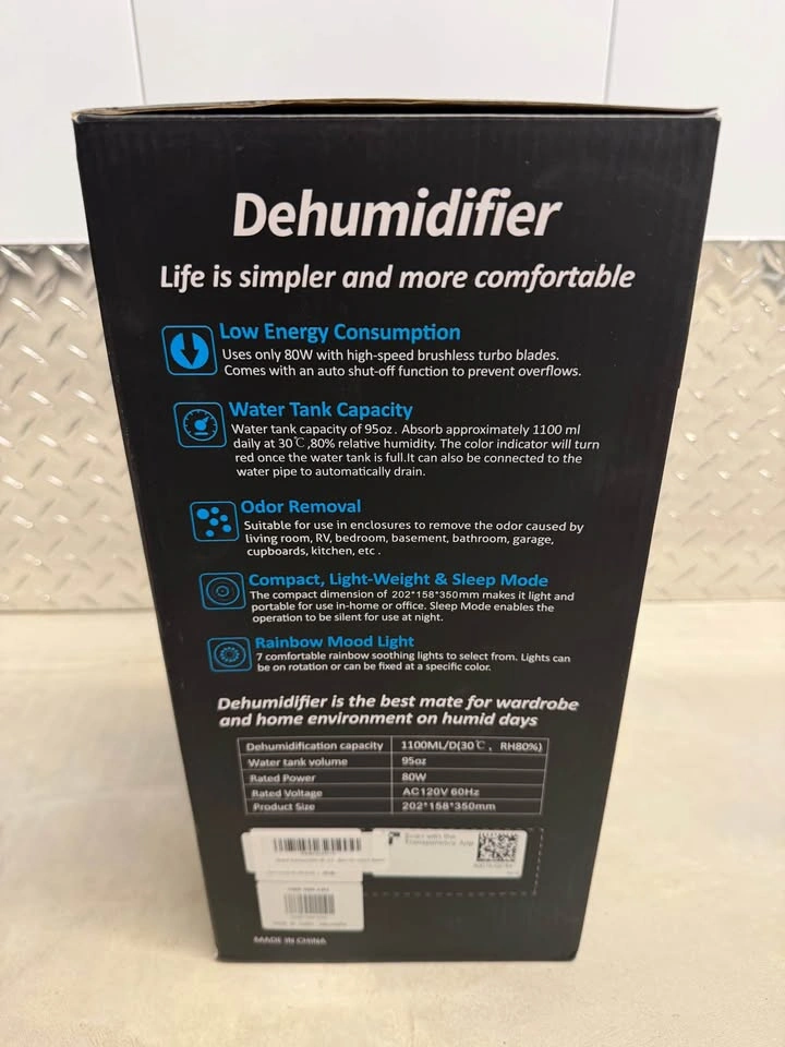 Brand New KNKA Dehumidifier CS06 – Quiet Mini Home Dehumidifier - photo 2
