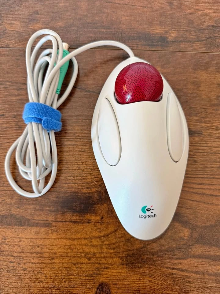 Logitech Marble Mouse T-CM14 Vintage Trackball PS/2 Tested Worki