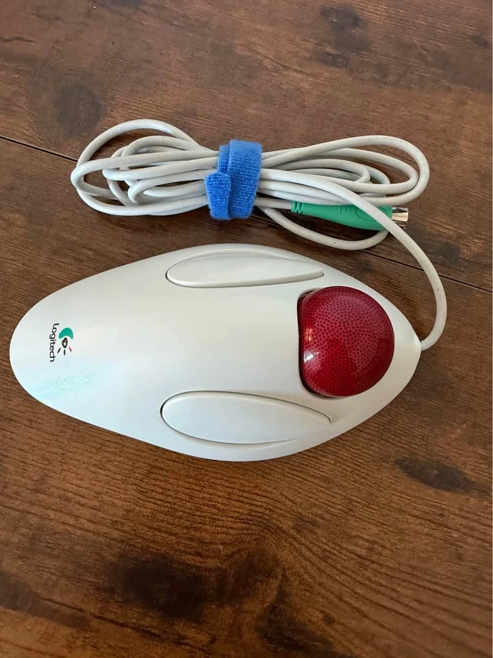 Logitech Marble Mouse T-CM14 Vintage Trackball PS/2 Tested Worki - photo 2