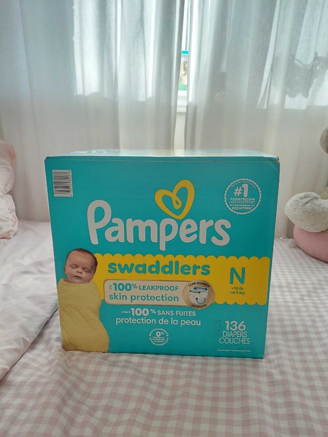 Pampers Swaddlers Newborn Diapers (2 Boxes)
