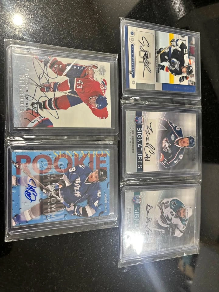 Assorted Autographed NHL Cards With Rookie