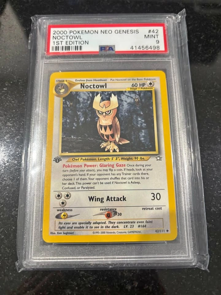 1st Edition Noctowl - Pokemon Neo Genesis PSA 9
