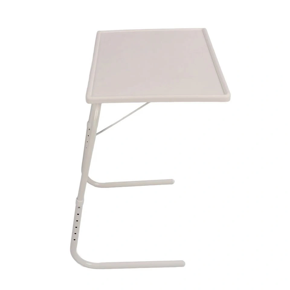White Folding TV Tray Table with Cup Holder - photo 4