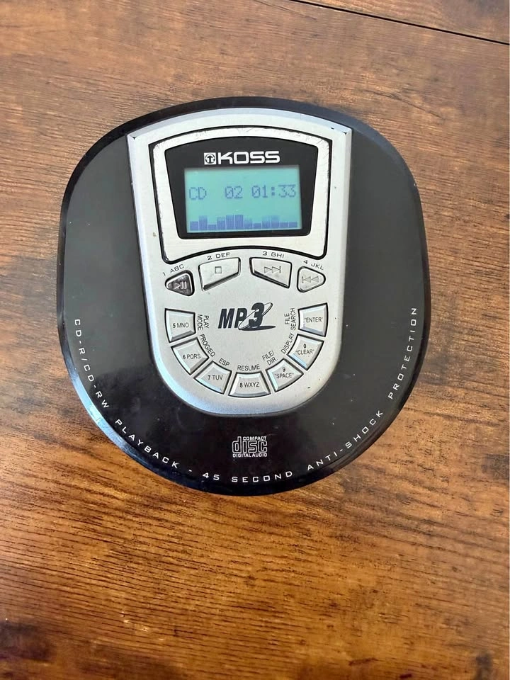 Vintage Koss Portable MP3 CD Player CD-R/CD-RW Tested & Working