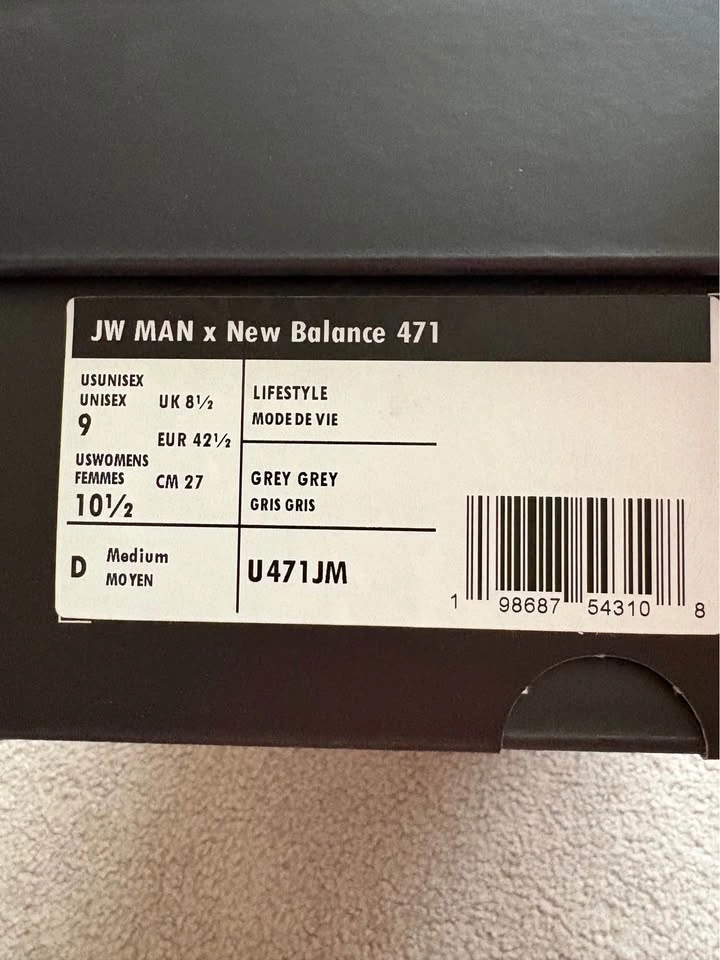 New Balance Junya Watanabe Man 471 Grey Sneakers US 9 - photo 2