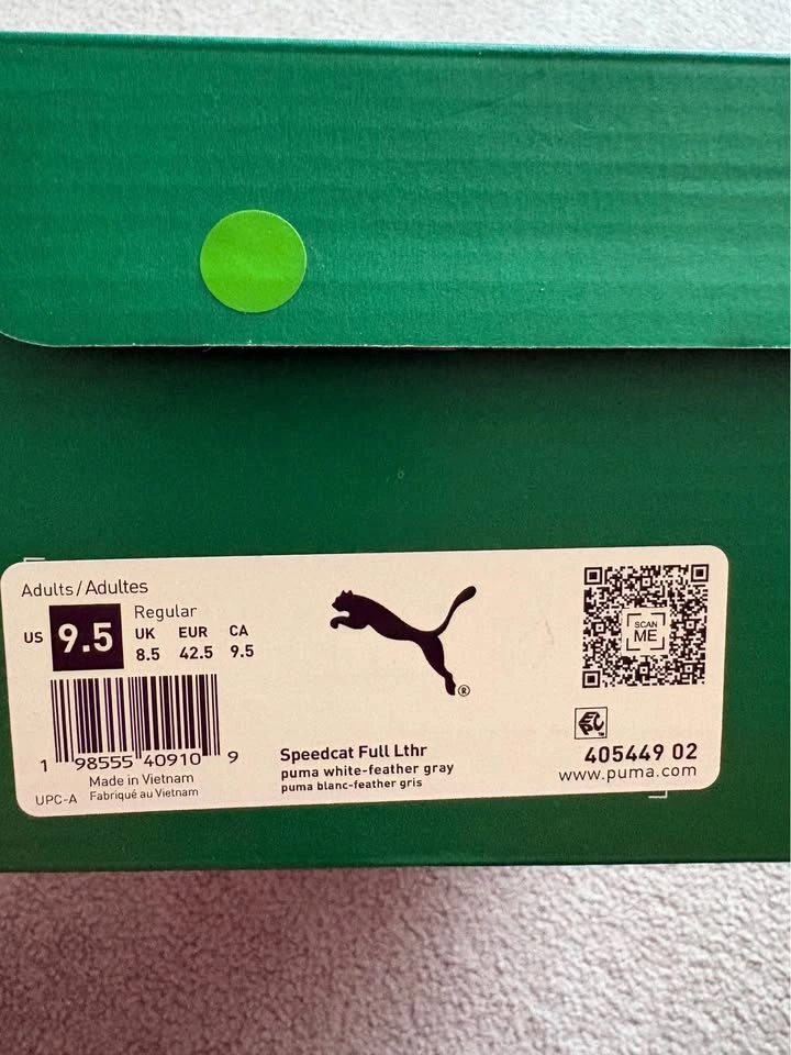 BNIB Puma Speedcat Full Lthr white sneakers US 9.5 - photo 3