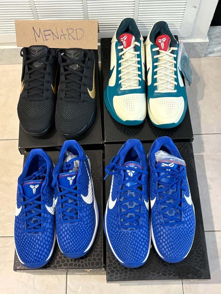 Kobe 5, Kobe 6, and Kobe XI sneakers