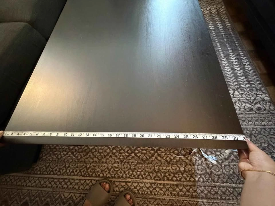 Dark Brown Coffee Table with Storage Shelf - photo 3
