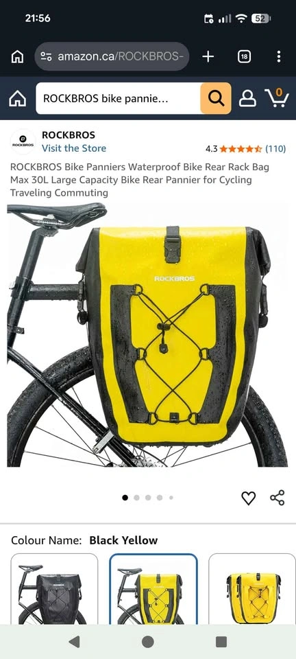 Waterproof rear rack pannier bag - 30L - photo 5