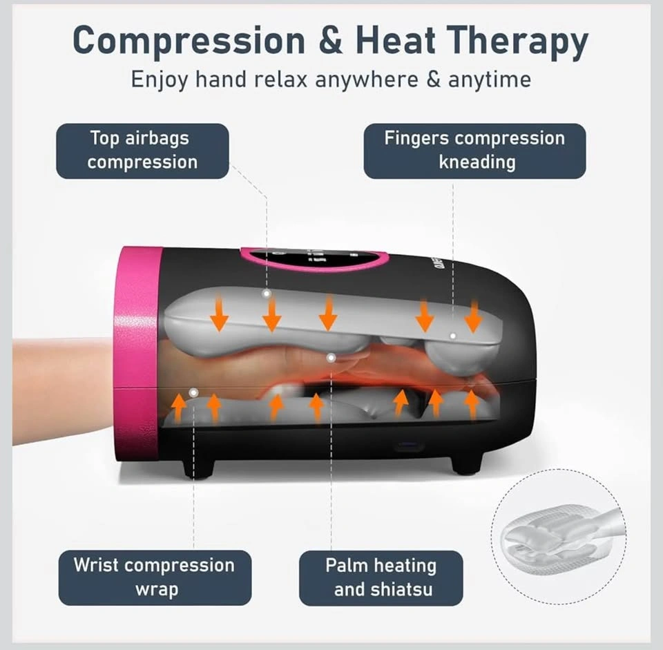 New Cordless Hand Massager with Heat and Compression - photo 2