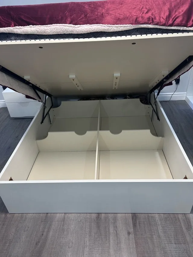 Modern LED Storage Bed with Nightstand - photo 2
