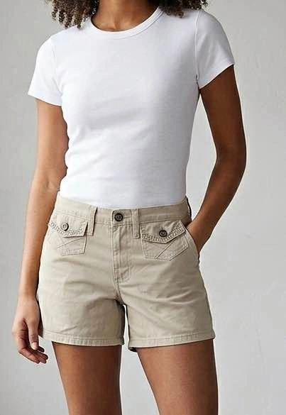 Khaki Cargo Shorts - size 0