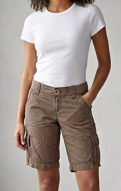 Women's Cargo Shorts - Brown - Size 1