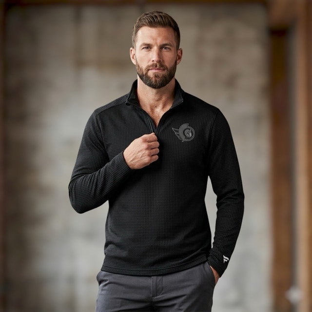 Fanatics Ottawa Senators Waffle Knit Quarter-Zip Pullover
