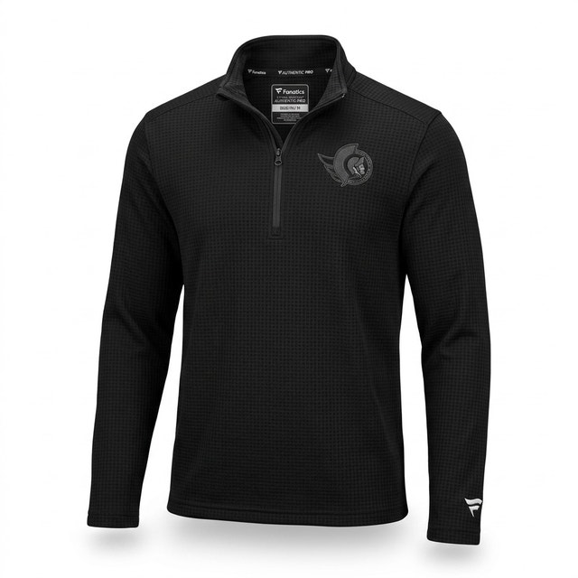 Fanatics Ottawa Senators Waffle Knit Quarter-Zip Pullover - photo 2