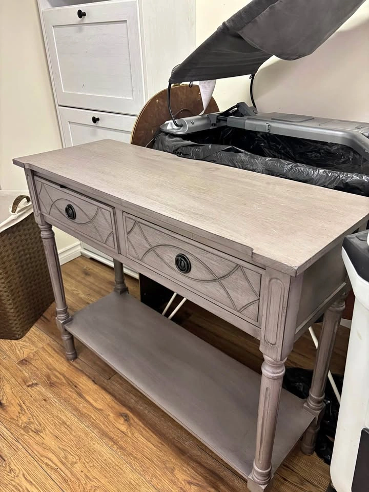 Grey Beige Console Table