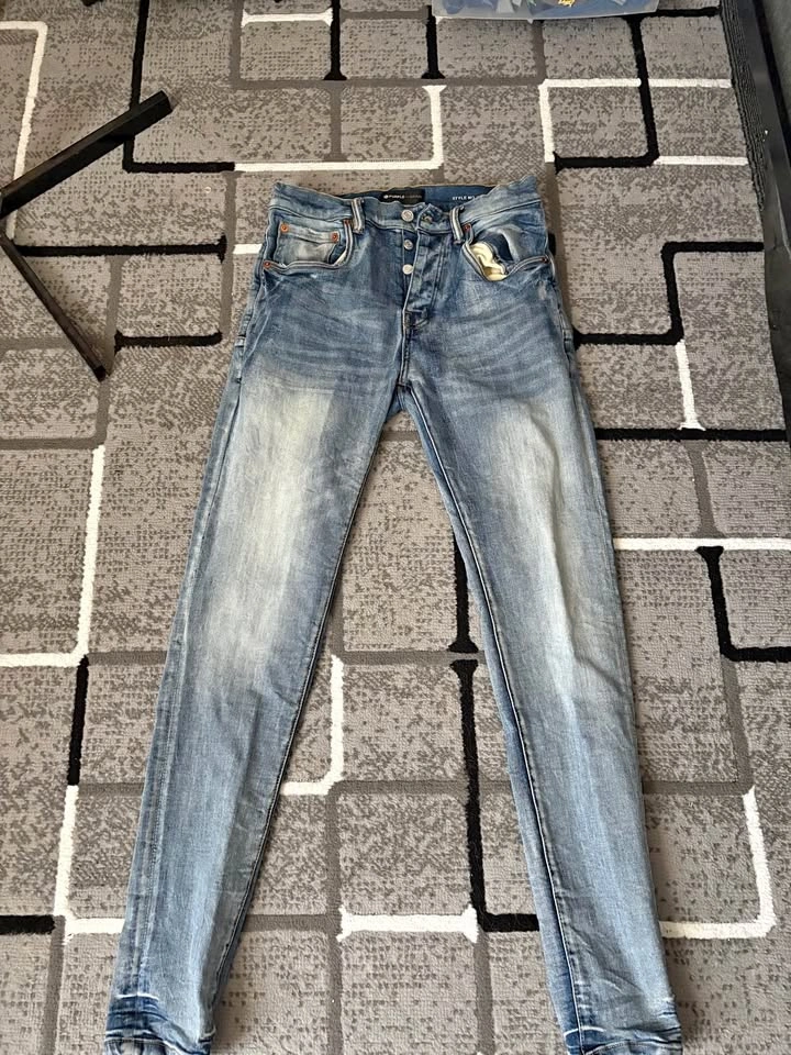 Blue purple jeans
