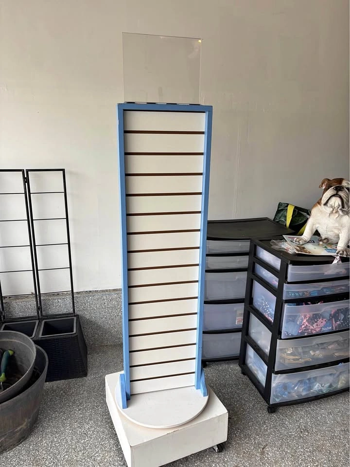 Slot Wall Display: with Sign Holder and Hooks