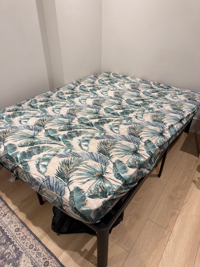 Full Size 16” Metal Bed Frame + Mattress Included