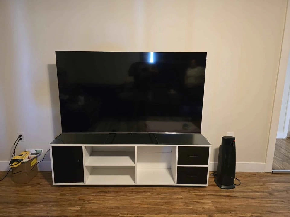 TCL 65'' TV and Modern White and Black TV Stand - photo 2
