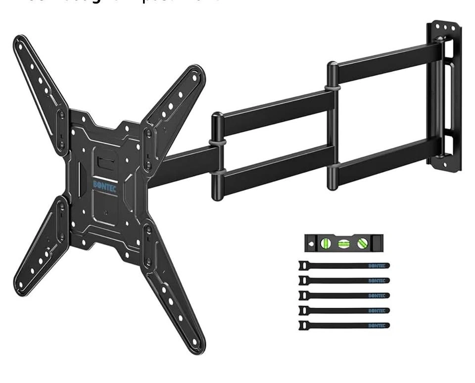 BONTEC Full Motion TV Wall Mount (26-65 Inch Flat/Curved)