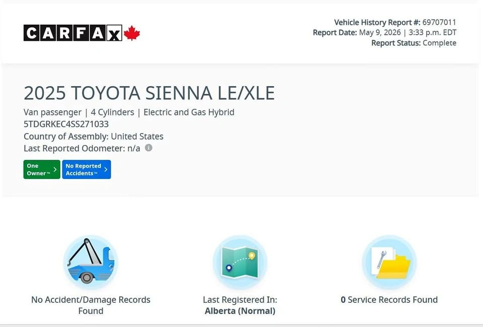 2025 Toyota sienna xle hev