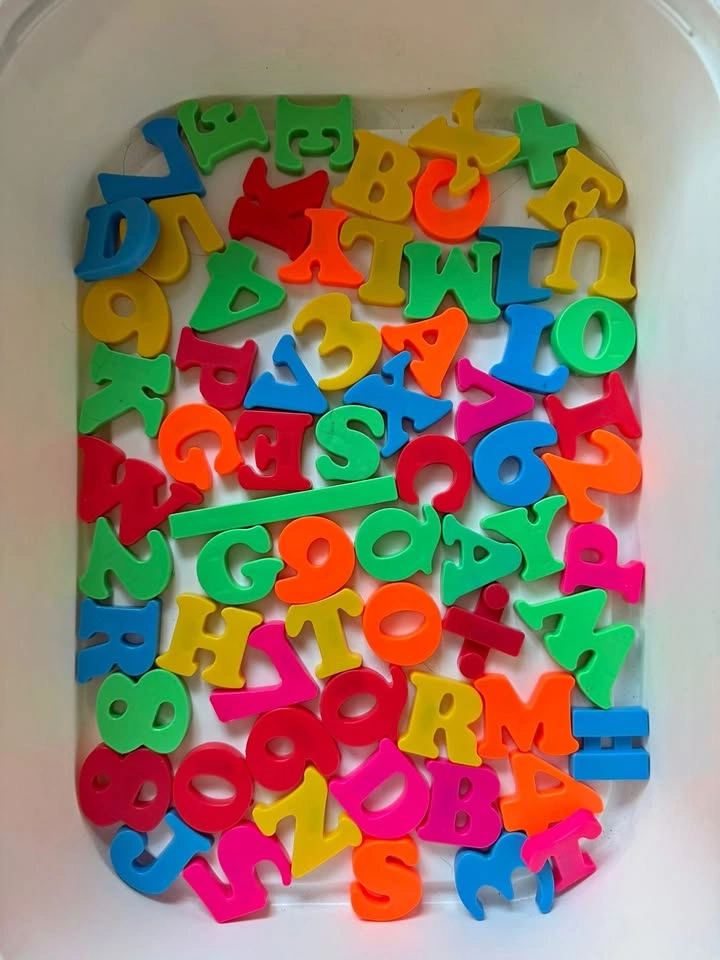 Mix of Letter and Number Magnets