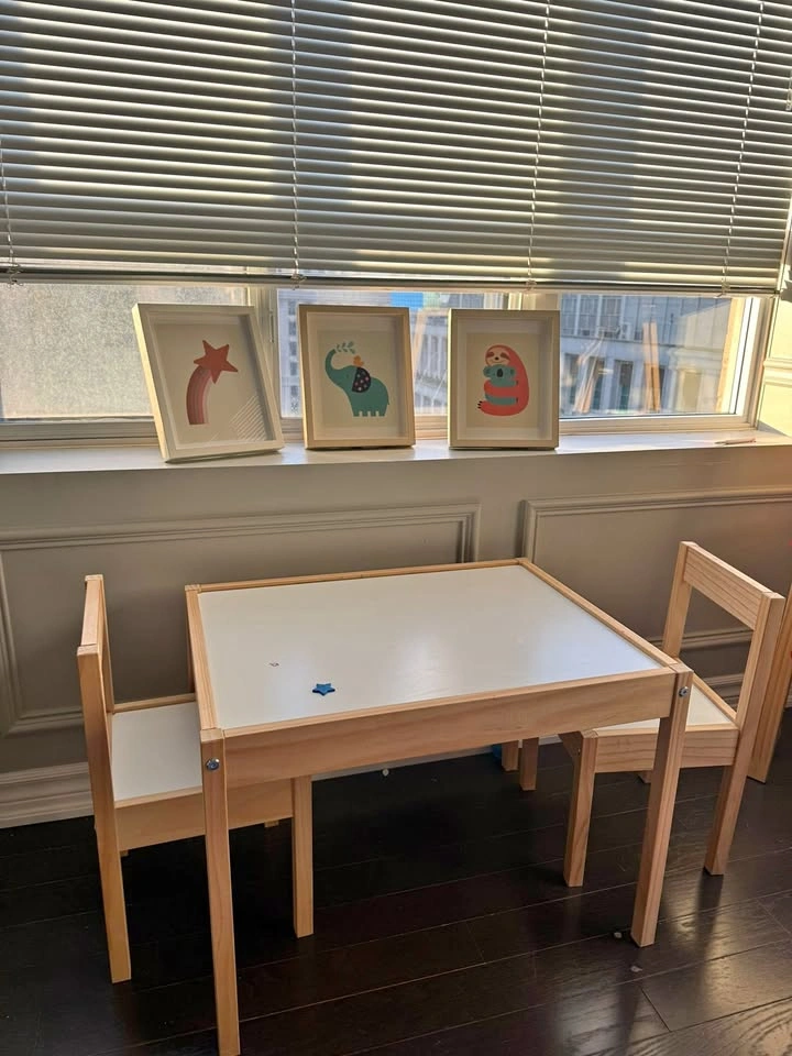 IKEA LÄTT toddler table and 2 chairs